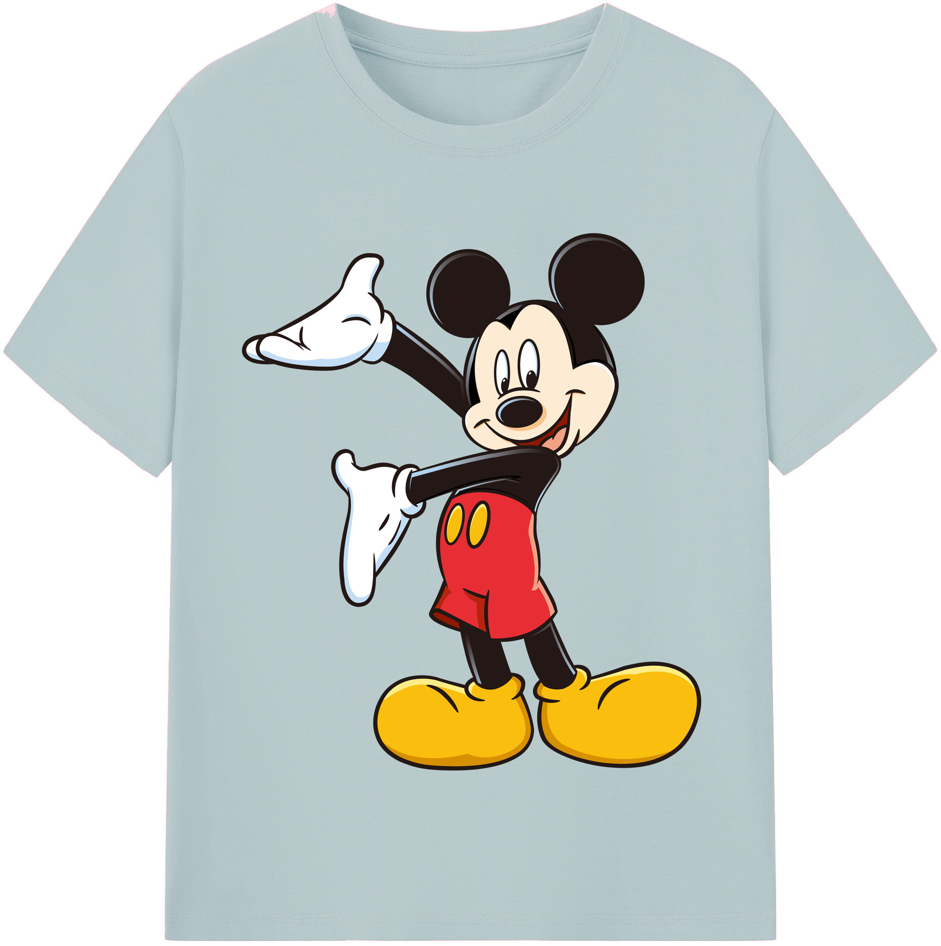 （画像用） ミッキーマウス Mickey Mouse 綿100％半袖Tシャツ（フロントプリント）